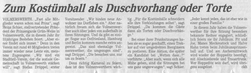 Rheinische Post Stadtteilnachrichten 11.02.2003