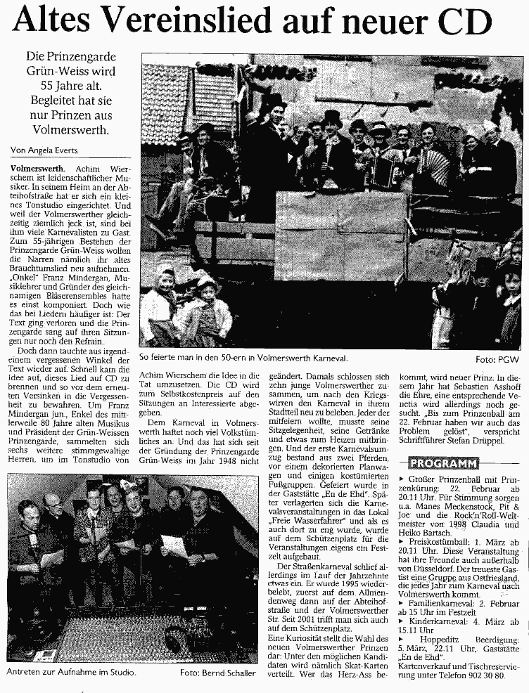 WZ Dsseldorfer Nachrichten 14.01.2003